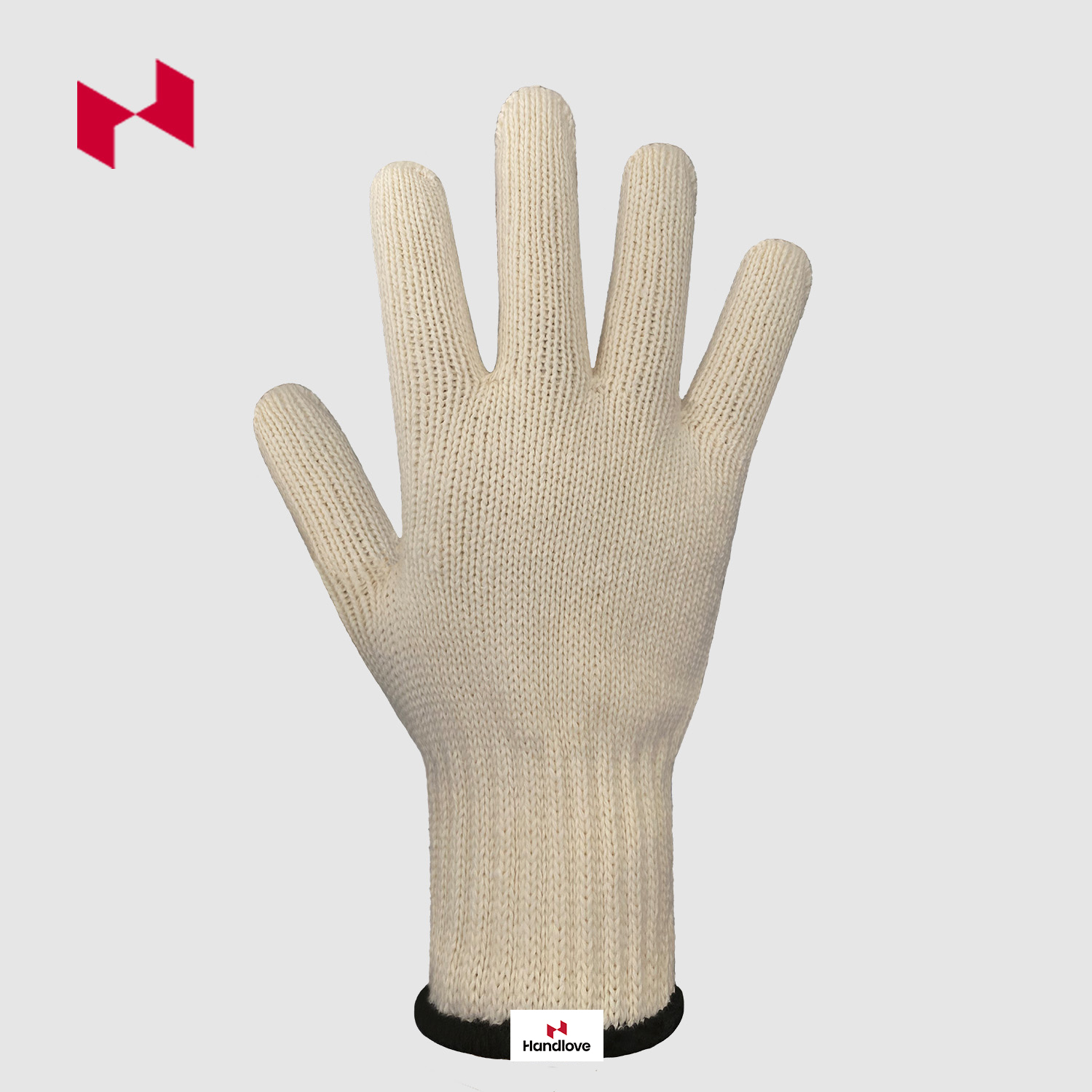 7G Seamless Knit Cotton Glove Gray - Image 2