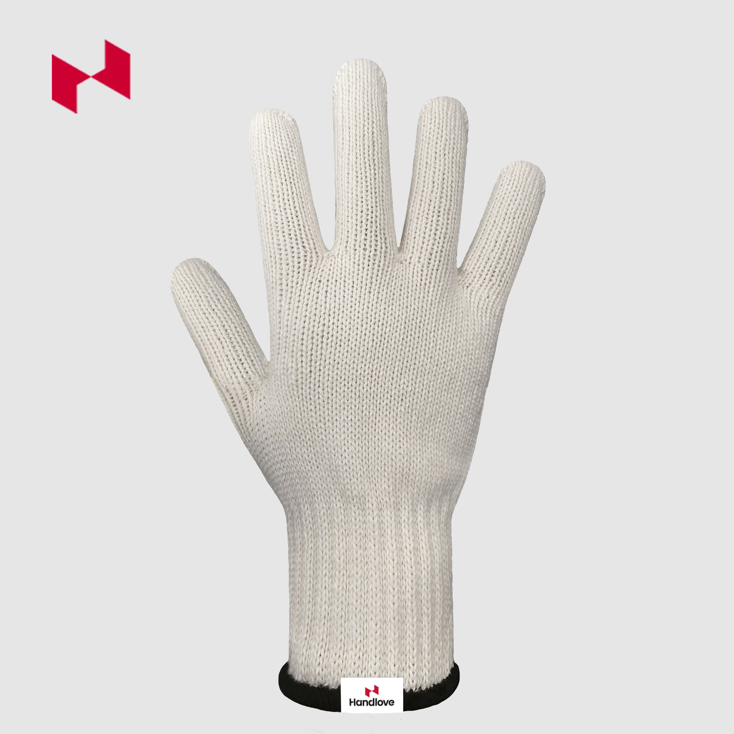 7G Seamless Knit Cotton Glove White 66g