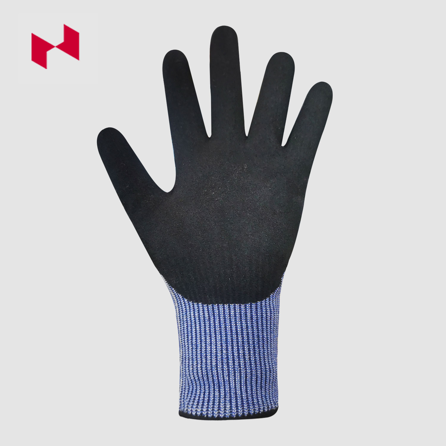 13G A7 Cut Resistant Steel Fiber Knitted Nitrile Sandy Gloves - Image 2