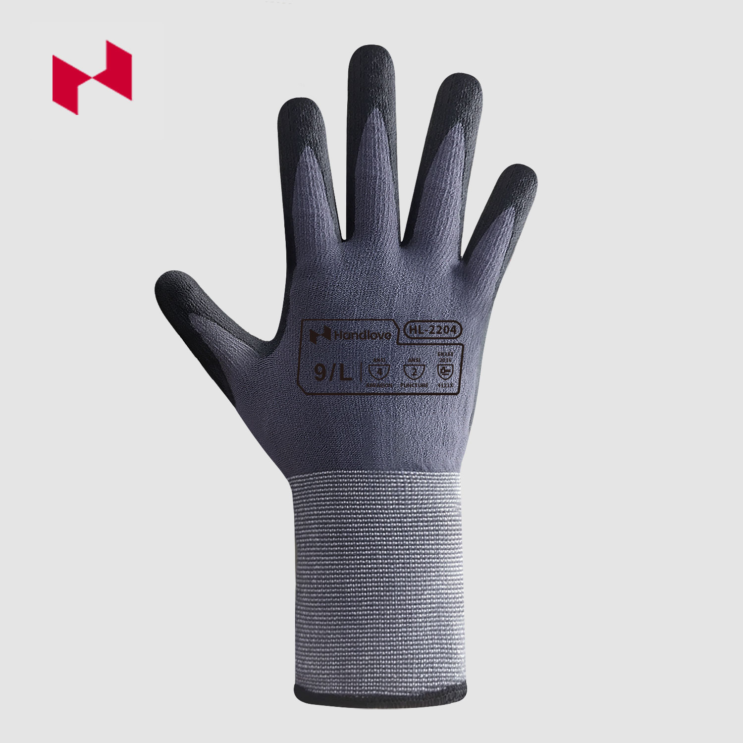 15G Nylon And Spandex Knitted With Microfoam Nitrile Coated Glove